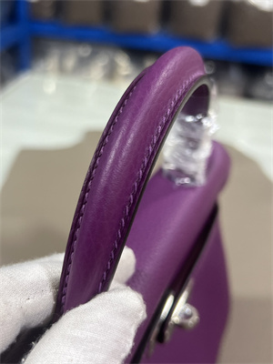 Kelly Retourne Bag Togo Leather 25/28CM Gold/Silver Hardware In Anemone Color HS