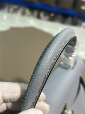 Kelly Retourne Bag Togo Leather 25/28CM Gold/Silver Hardware In Blue Linen Color HS