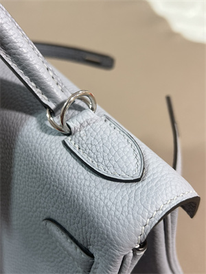 Kelly Retourne Bag Togo Leather 25/28CM Gold/Silver Hardware In Blue Linen Color HS