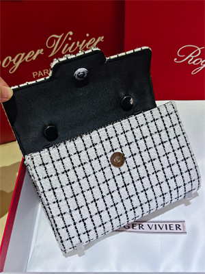 Roger Vivier Jewel Efflorescence Mini Bag In Tweed White/Black