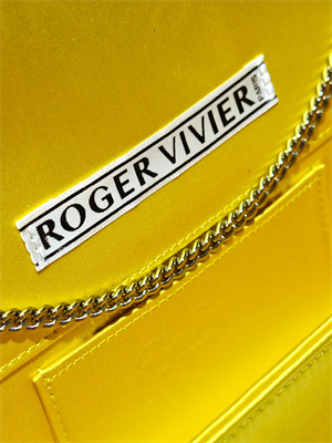 Roger Vivier Viv’ Choc Mini Bag In Satin Yellow