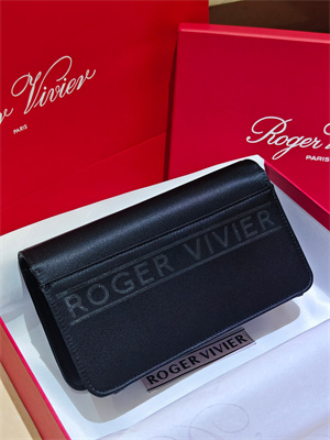 Roger Vivier Viv’ Choc Mini Bag In Satin Black