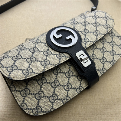 Gu.cci Blondie Belt Bag GG Canvas Blue 718154