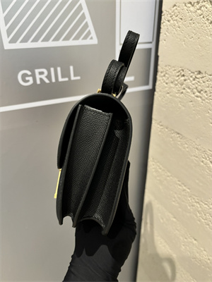 Constance Bag Epsom Leather 18CM Gold/Silver Tone Metal In Black Color HS (With mirror)