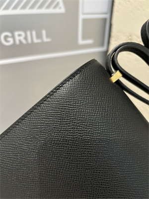 Constance Bag Epsom Leather 18CM Gold/Silver Tone Metal In Black Color HS (With mirror)