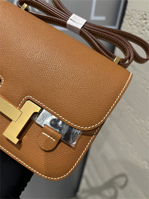 Constance Bag Epsom Leather 18CM Gold/Silver Tone Metal In Gold Color HS (With mirror)
