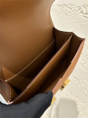 Constance Bag Epsom Leather 18CM Gold/Silver Tone Metal In Gold Color HS (With mirror)