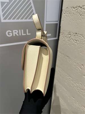 Constance Bag Epsom Leather 18CM Gold/Silver Tone Metal In Craie Color HS (With mirror)