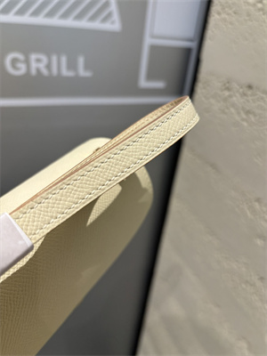 Constance Bag Epsom Leather 18CM Gold/Silver Tone Metal In Craie Color HS (With mirror)