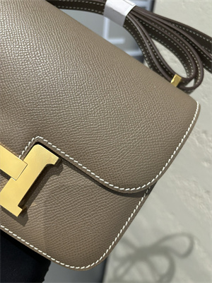 Constance Bag Epsom Leather 18CM Gold/Silver Tone Metal In Etoupe Color HS (With mirror)