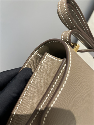 Constance Bag Epsom Leather 18CM Gold/Silver Tone Metal In Etoupe Color HS (With mirror)