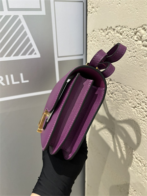 Constance Bag Epsom Leather 18CM Gold/Silver Tone Metal In Anemone Color HS (With mirror)