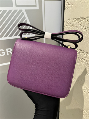 Constance Bag Epsom Leather 18CM Gold/Silver Tone Metal In Anemone Color HS (With mirror)