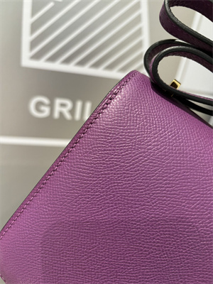 Constance Bag Epsom Leather 18CM Gold/Silver Tone Metal In Anemone Color HS (With mirror)