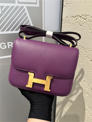 Constance Bag Epsom Leather 18CM Gold/Silver Tone Metal In Anemone Color HS (With mirror)