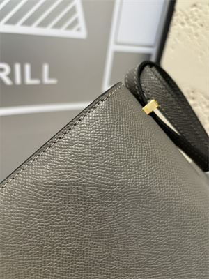 Constance Bag Epsom Leather 18CM Gold/Silver Tone Metal In Etain Color HS (With mirror)