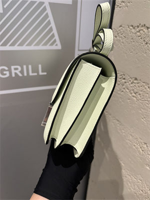 Constance Bag Epsom Leather 18CM Gold/Silver Tone Metal In Vert Fizz Color HS (With mirror)