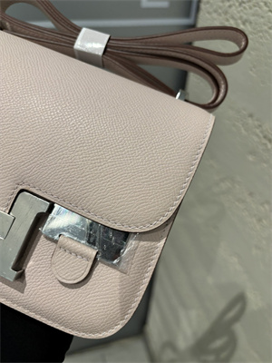 Constance Bag Epsom Leather 18CM Gold/Silver Tone Metal In Mauve Pale Color HS (With mirror)