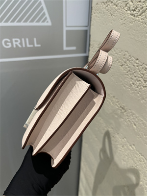 Constance Bag Epsom Leather 18CM Gold/Silver Tone Metal In Mauve Pale Color HS (With mirror)