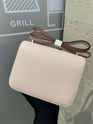 Constance Bag Epsom Leather 18CM Gold/Silver Tone Metal In Mauve Pale Color HS (With mirror)