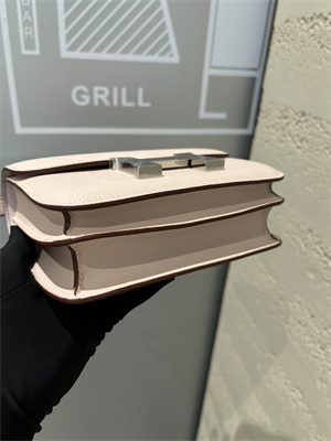 Constance Bag Epsom Leather 18CM Gold/Silver Tone Metal In Mauve Pale Color HS (With mirror)