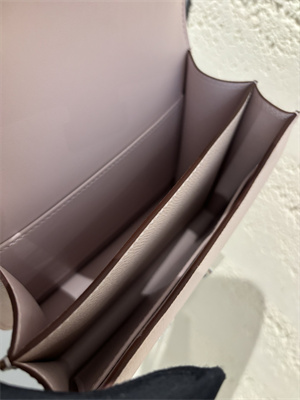 Constance Bag Epsom Leather 18CM Gold/Silver Tone Metal In Mauve Pale Color HS (With mirror)