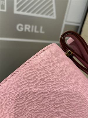 Constance Bag Epsom Leather 18CM Gold/Silver Tone Metal In mauve sylvestre Color HS  (With mirror)