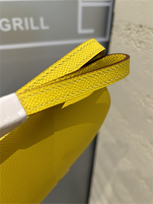 Constance Bag Epsom Leather 18CM Gold/Silver Tone Metal In Jaune Amber Color HS (With mirror)