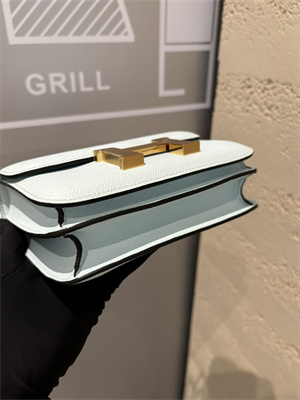 Constance Bag Epsom Leather 18CM Gold/Silver Tone Metal In Blue Pale Color HS (With mirror)