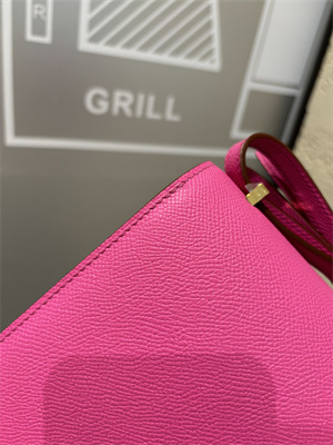 Constance Bag Epsom Leather 18CM Gold/Silver Tone Metal In Fuschia Color HS (With mirror)