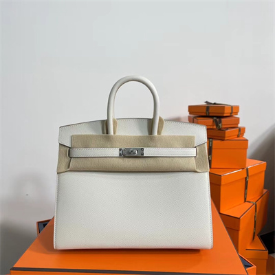 Bir.kin Sellier Bag Epsom Leather 25/30/35CM Gold Hardware In Craie Color HS