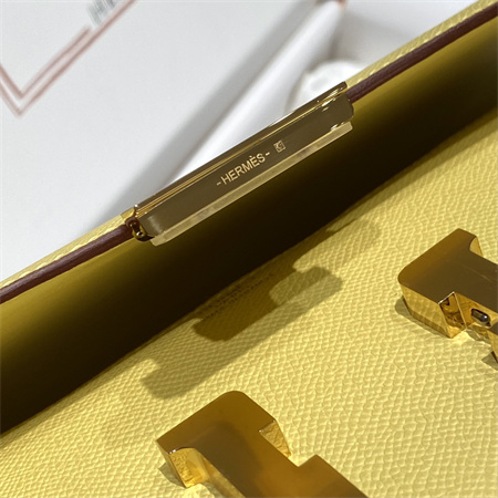 Constance Elan Epsom Leather Gold/Silver Tone Hardware Lemon Color HS(With Mirror)