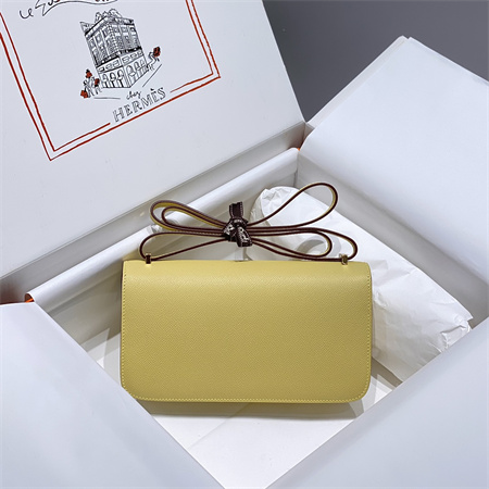 Constance Elan Epsom Leather Gold/Silver Tone Hardware Lemon Color HS(With Mirror)