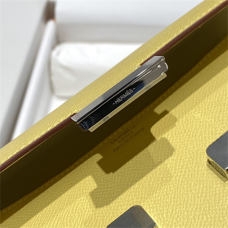 Constance Elan Epsom Leather Gold/Silver Tone Hardware Lemon Color HS(With Mirror)
