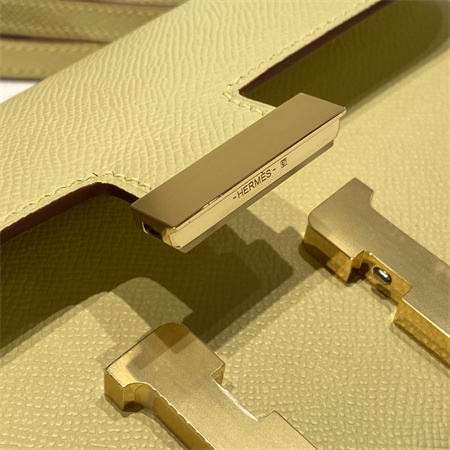 Constance Elan Epsom Leather Gold/Silver Tone Hardware Jaune Poussin Color HS(With Mirror)