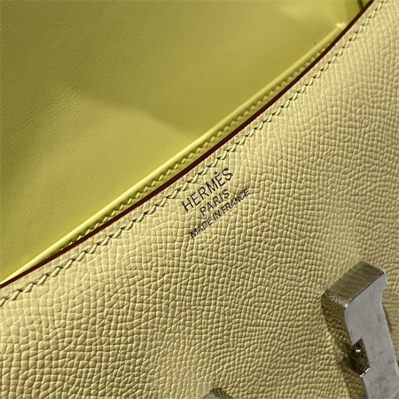 Constance Elan Epsom Leather Gold/Silver Tone Hardware Jaune Poussin Color HS(With Mirror)