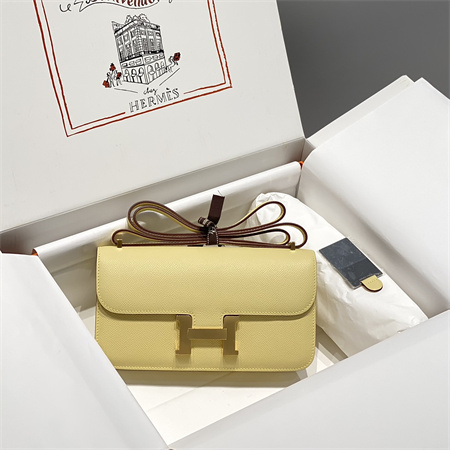 Constance Elan Epsom Leather Gold/Silver Tone Hardware Jaune Poussin Color HS(With Mirror)