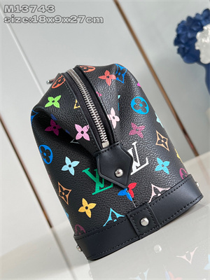 LV x TM Cosmetic Pouch GM Multicolor Monogram Canvas Black M13743