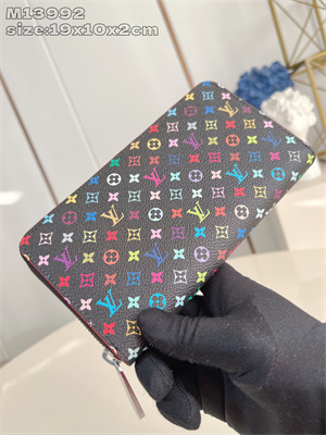LV x TM Zippy Wallet Multicolor Monogram Canvas Black M13992