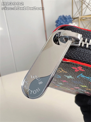 LV x TM Zippy Wallet Multicolor Monogram Canvas Black M13992