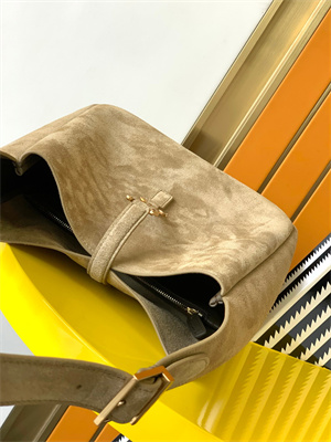 y.s.l le 5 a 7 S*pple small hobo bag in barley green suede leather