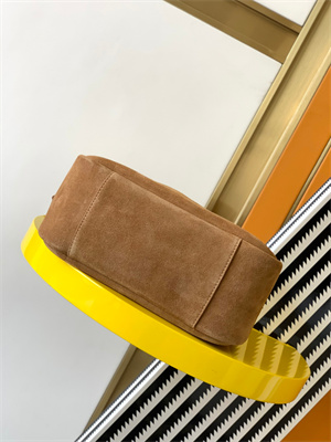 y.s.l le 5 a 7 S*pple small hobo bag in brown suede leather