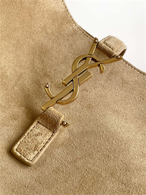 y.s.l le 5 a 7 S*pple large hobo bag in barely green suede leather