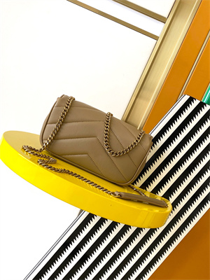 Y.S.L LOULOU Mini in MATELASSÉ lambskin Gold Tone Metal