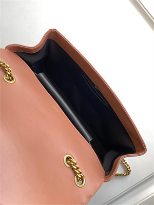 Y.S.L LOULOU Medium in MATELASSÉ lambskin Gold Tone Metal