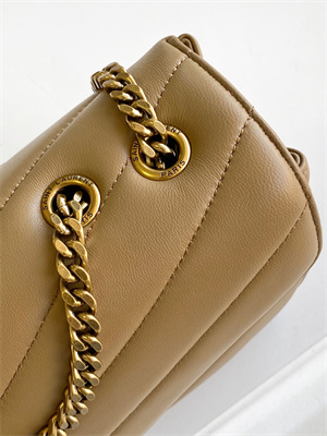 Y.S.L LOULOU Medium in MATELASSÉ lambskin Gold Tone Metal