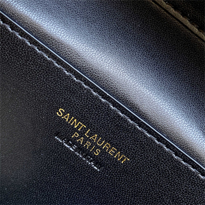 Y.S.L Vanity Case In Quilted Lambskin Brown