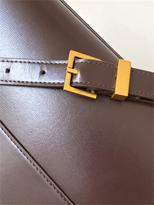 y.s.l manhattan small shoulder bag in box Sa**t Lau*nt coffee color