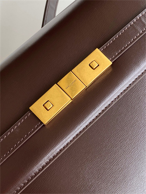 y.s.l manhattan shoulder bag in box Sa**t Lau*nt coffee color