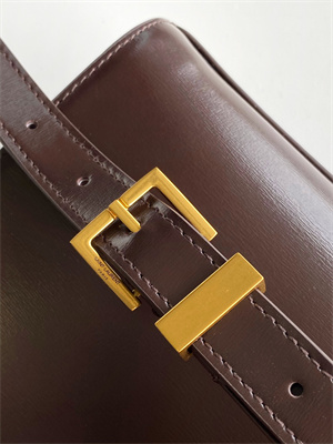 y.s.l manhattan shoulder bag in box Sa**t Lau*nt coffee color